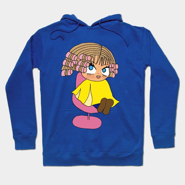 the little girl is at the beauty salon Hoodie by talkesloro